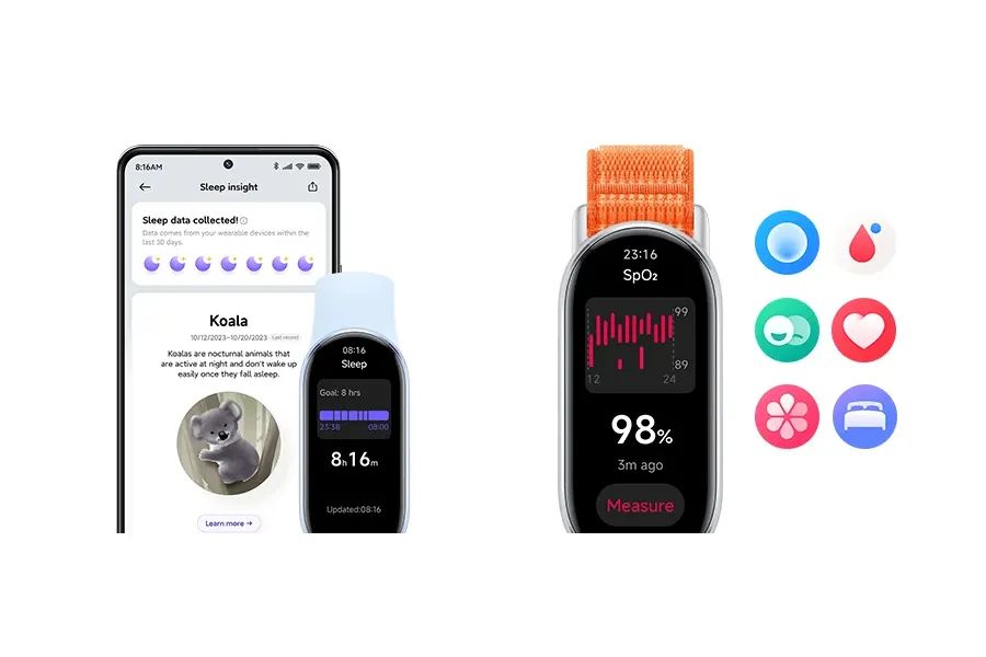 Вышел новый фитнес-браслет Xiaomi Smart Band 9: что нового 2 xiaomi smart band 9 monitory 1