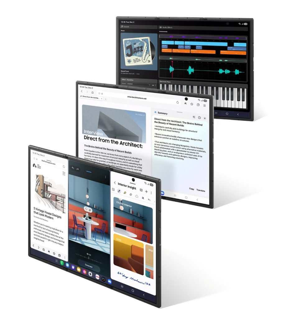 Samsung представила Galaxy Z TriFold: новий формат складаних смартфонів 3 Samsung представила Galaxy Z TriFold. Фото samsung.com подвійний дисплей