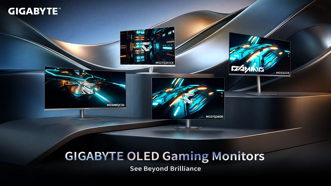 GIGABYTE на CES 2026 показала 4 новых OLED-монитора с фокусом на защиту и яркость