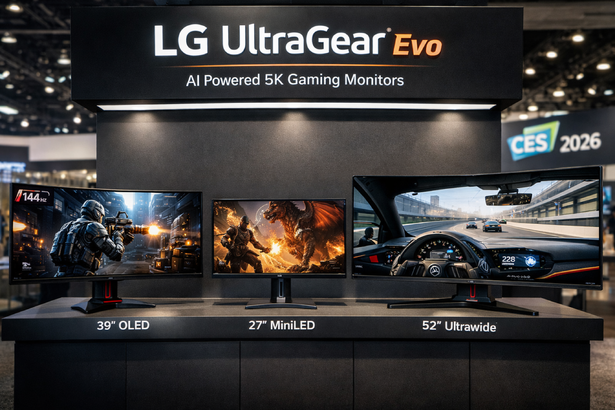 LG показывает новые 5K-мониторы UltraGear Evo с ИИ без нагрузки на видеокарту