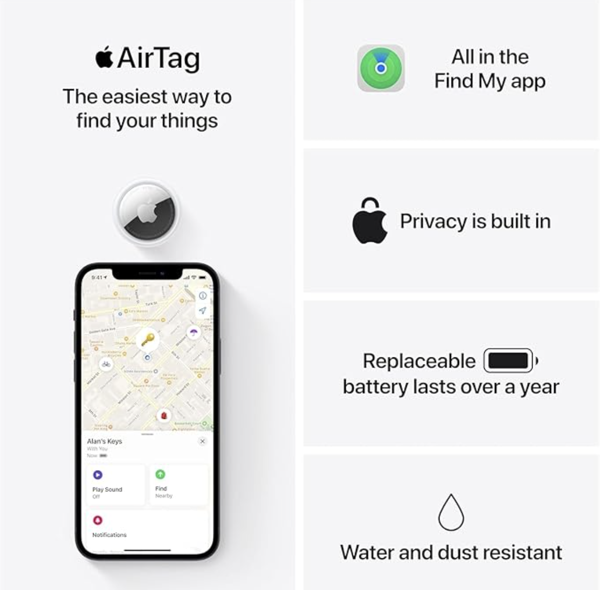 Apple updates AirTag with extended tracking range and Apple Watch support 3 Right now, you can buy Apple AirTag on Amazon at a very good discount.