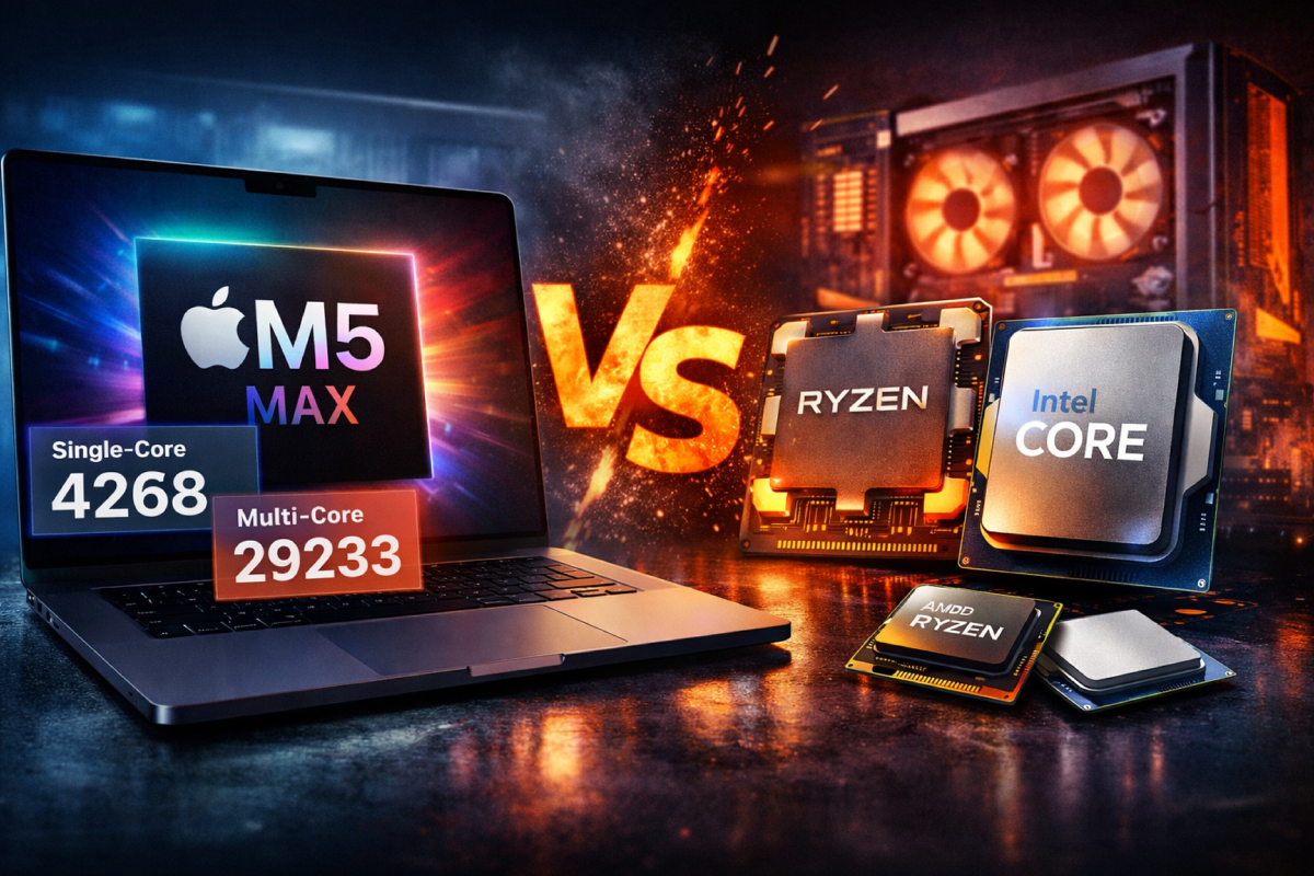M5 Max против AMD и Intel: ноутбук Apple обгоняет флагманские десктопные процессоры
