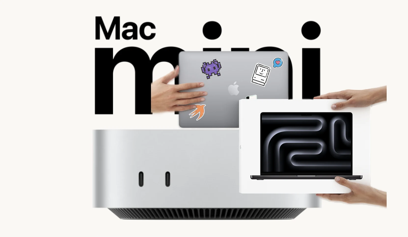 Mac mini проти MacBook Pro. Зображення uitech media