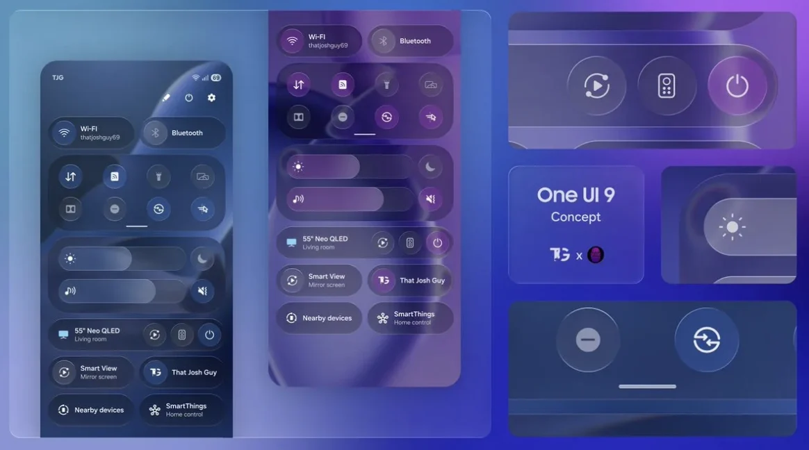 Чому Android-оболонки копіюють Liquid Glass від Apple — аналіз тренду 2 One UI 9 Concept LIQUID GLASS Control Panel/ Photo https://www.threads.com/@thesaalimkhan/post/DMvngz6NhJl/one-ui-9-conceptliquid-glass-control-panelwould-you-want-this#:~:text=123%C2%A0621%20%D0%BF%D0%B5%D1%80%D0%B5%D0%B3%D0%BB%D1%8F%D0%B4-,thesaalimkhan,-oneui